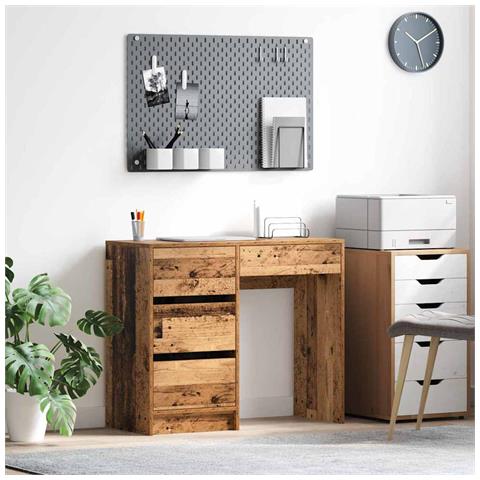 Scrivania in Legno Vecchio Legno Vecchio Legno Ingegnerizzato Medio - Foto 2