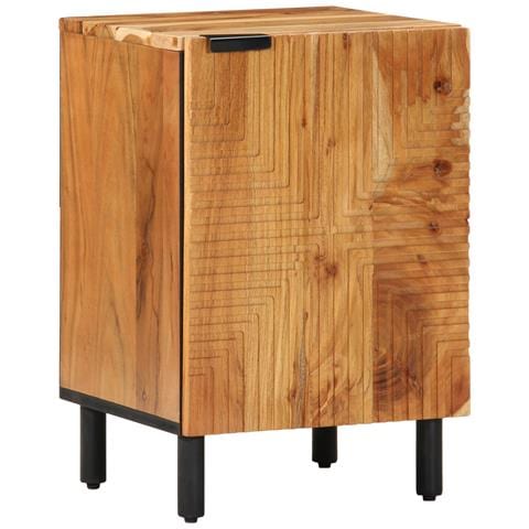 Armadio da bagno 38x33,5x58 cm in legno massello di acacia - Foto 2