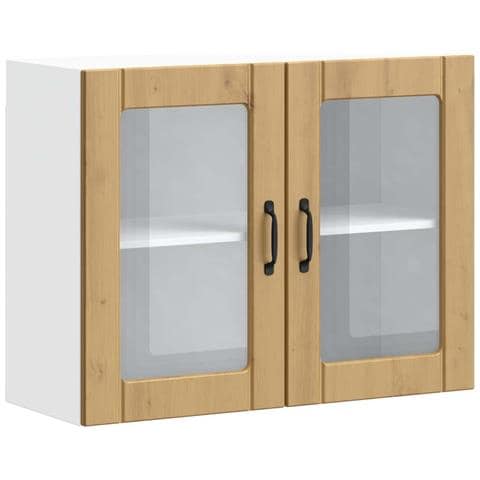 Pensile da Cucina con Porta in Vetro Lucca Rovere Artigianale - Foto 1