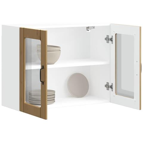 Pensile da Cucina con Porta in Vetro Lucca Rovere Artigianale - Foto 2