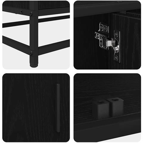 Mobile TV Rovere nero 240 x 35 x 41 cm Legno multistrato - Foto 9