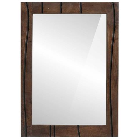 Specchio da bagno Montaggio a parete Marrone 50 x 2.5 x 70 cm - Foto 2