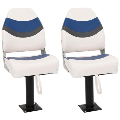 Set Sedile da Barca Pieghevole 4 pz con Schienale Alto - Foto 1