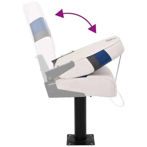 Set Sedile da Barca Pieghevole 4 pz con Schienale Alto - Foto 9