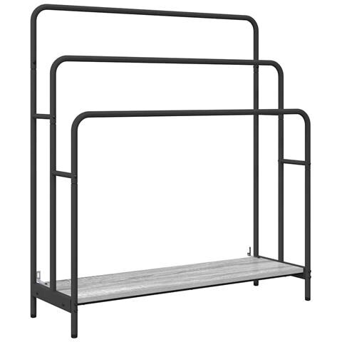 Appendiabiti Grigio sonoma 90 x 30 x 100.5 cm Legno multistrato - Foto 1