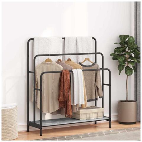 Appendiabiti Grigio sonoma 90 x 30 x 100.5 cm Legno multistrato - Foto 2