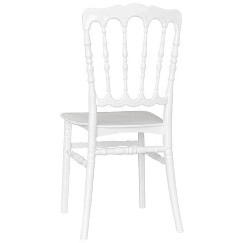 Sedia Napoleon In Plastica Polipropilene Colore Bianco Modello Rinforzat - Foto 5