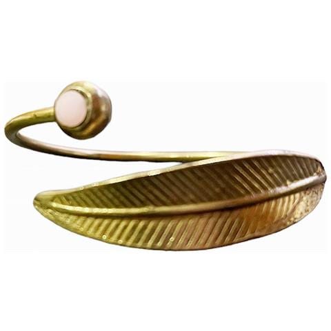 Bracciale Con Piume E Cristalli Di Alabastro Rosa - Foto 5