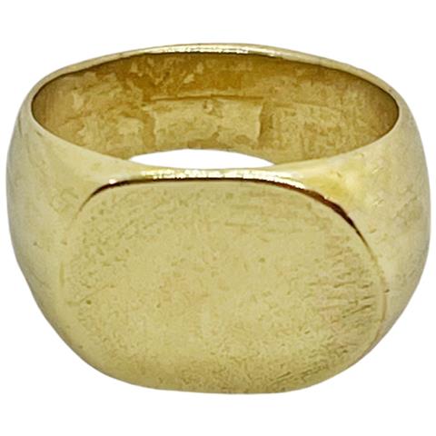 Anello Con Sigillo Ovale In Oro, Misura 15 - Foto 2