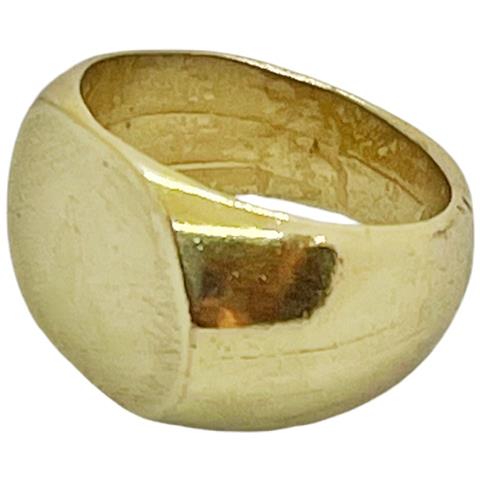 Anello Con Sigillo Ovale In Oro, Misura 15 - Foto 4