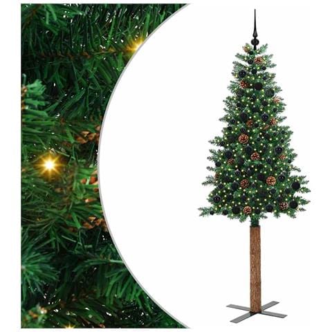 Albero di Natale snodato con 300 LED con supporto Verde 210 cm - Foto 1