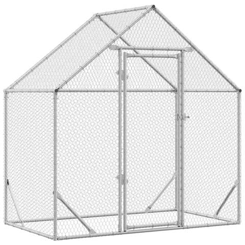 Gabbia per polli Argento 170 x 100 x 177 cm Acciaio zincato - Foto 1