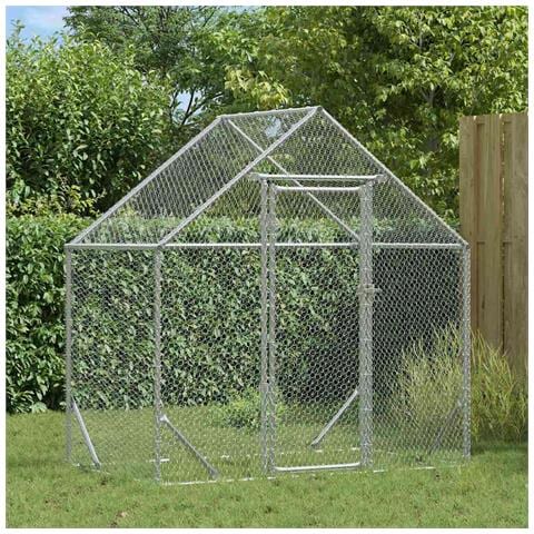 Gabbia per polli Argento 170 x 100 x 177 cm Acciaio zincato - Foto 2
