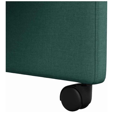 Sedie da Pranzo con Ruote 2 pcs Verde scuro 57 x 67 x 95 cm - Foto 9
