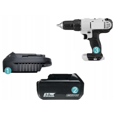 Adattatore Batteria Makita 18v A Dewalt 18v Dw18ml - Compatibile Con Utensili Dewalt 18v | Costruzione Robusta, Montaggio Facile - Foto 2