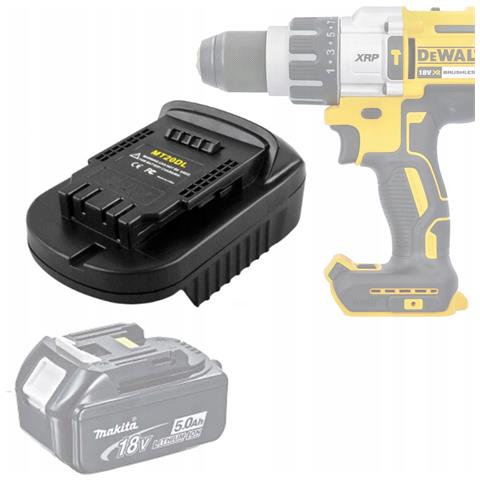 Adattatore Batteria Makita 18v A Dewalt 18v Dw18ml - Compatibile Con Utensili Dewalt 18v | Costruzione Robusta, Montaggio Facile - Foto 1