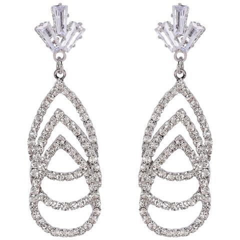 Orecchini Pendenti a Tre Livelli con Diamante Brillante - Foto 5