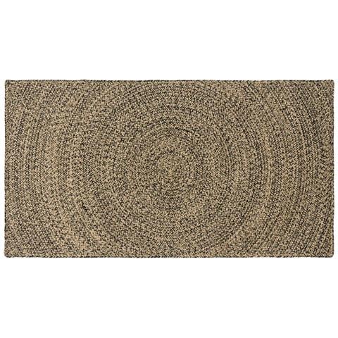 Tappeti per area Naturale e Nero 100 x 200 cm Juta - Foto 1