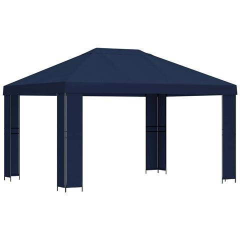 Gazebo 4 × 3 m Blu Poliestere e Acciaio 190 gsm - Foto 1