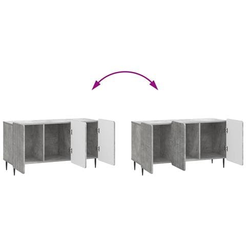 Mobile TV Grigio Cemento 99 x 34,5 x 52 cm Legno ingegnerizzato - Foto 9