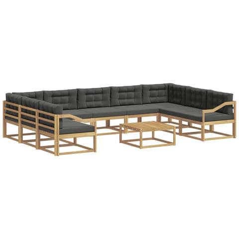 Set di divani da esterno con cuscino 10 pcs Bianco e Antracite - Foto 1