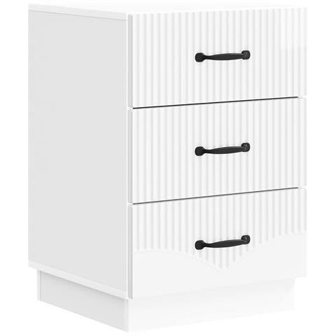 Armadio da Notte con cassetto Bianco Lucido 43 x 41 x 63,5 cm - Foto 1