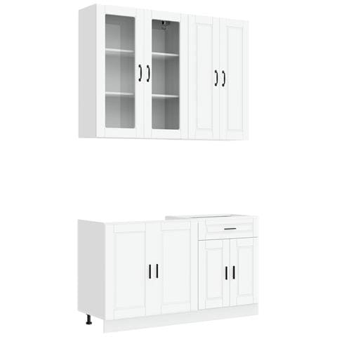 Unità Cucina PORTO 4 pcs Bianco Legno ingegnerizzato - Foto 1