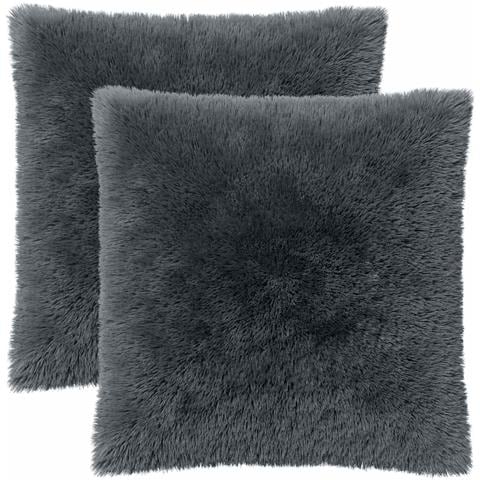 Cuscino con cuscino HEERLEN 2 pz Antracite Fleece PV - Foto 1