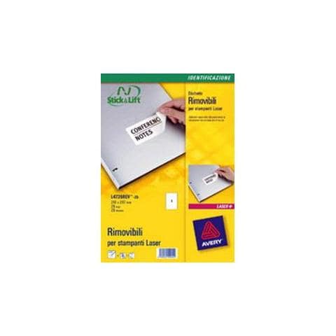 Etichette Rimovibili 210 x 297 mm Confezione 25 pezzi - Foto 1