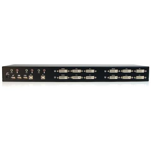 Switch KVM USB DVI Dual Link 2 porte Quad Monitor con audio e hub - Foto 2
