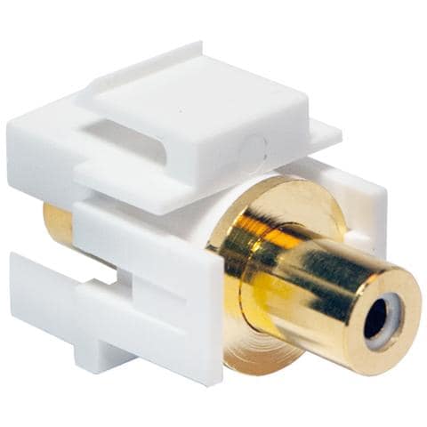 Connettore Rca Femmina / Femmina Per Inserimento In Pannelli Keystone Colore Bianco - Foto 4