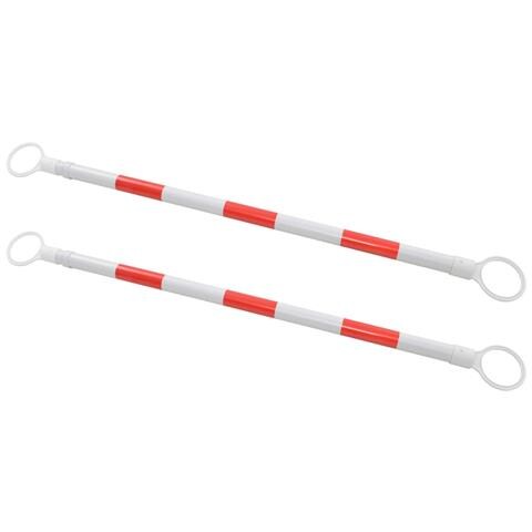 Barre Retrattili per Coni Stradali 2 pz in Plastica 130-215 cm - Foto 1
