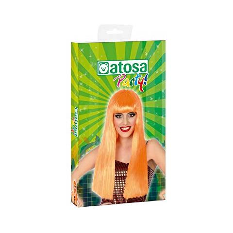 --39779 - Parrucca -39779 - Liscia Parrucca Lunga 60 Cm, Con Frange, Colore: Arancione (39779) - Foto 2