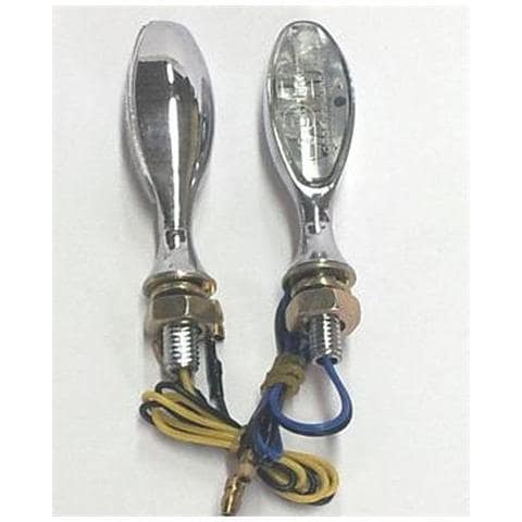 Frecce Indicatori Direzione Led Moto Custom Naked Universali Metallo Cromo - Foto 1