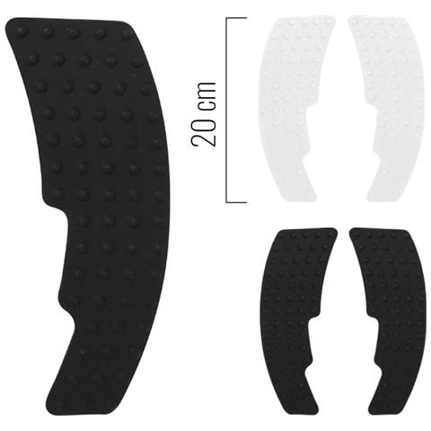 Adesivo Protezione Serbatoio Moto Racing Grip, 2 Pezzi, Nero - Foto 1