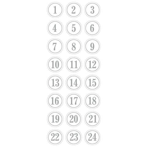 Adesivi Puffies 3d Xl Calendario Frontale Tondo Argento - Foto 1