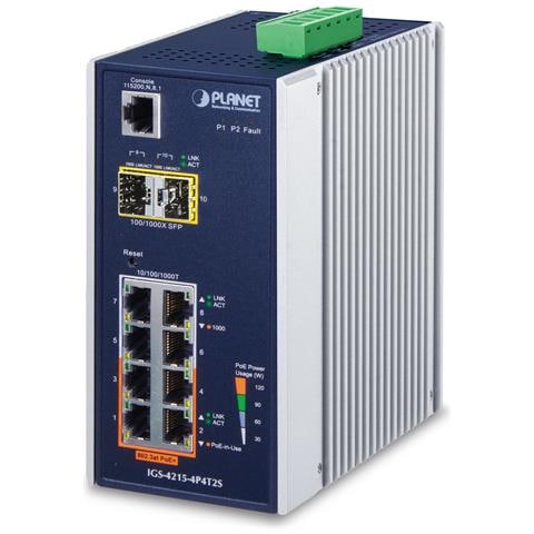 IGS-4215-4P4T2S switch di rete Gestito L2/L4 Gigabit Ethernet (10/100/1000) Supporto Power over Ethernet (PoE) Blu, Bianco - Foto 1