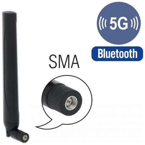Antenna 5G LTE con SMA maschio -0,5 - 2,3 dBi omnidirezionale con giunto inclinabile nero - Foto 2