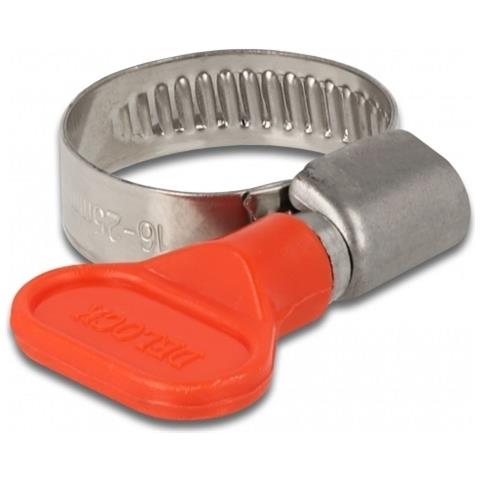 19435 Fascetta Per Manichetta Metallico, Rosso Collare Per Vite (vite Senza Fine)  - Foto 1