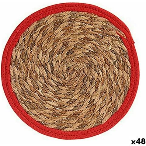 Sottopentola Naturale Rosso Fibra Naturale (30 X 1 X 30 Cm) (48 Unità) - Foto 1