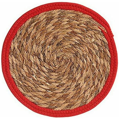 Sottopentola Naturale Rosso Fibra Naturale (30 X 1 X 30 Cm) (48 Unità) - Foto 2