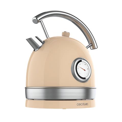 Bollitore ThermoSense 420 Beige Chiaro 2200W - Capacità 1,8L - Acciaio Inossidabile - Filtro anticalcare - Base con rotazione a 360º - Indicatore temperatura - Stile vintage - Foto 2