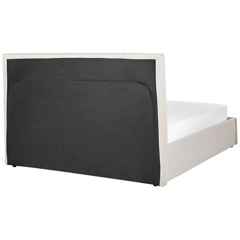 Letto Contenitore Tessuto Beige 160 X 200 Cm Vion - Foto 7