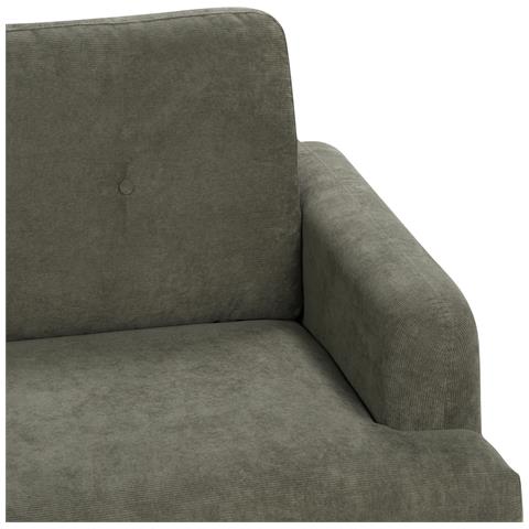 Divano 3 Posti Velluto A Coste Verde Scuro Tuve - Foto 2