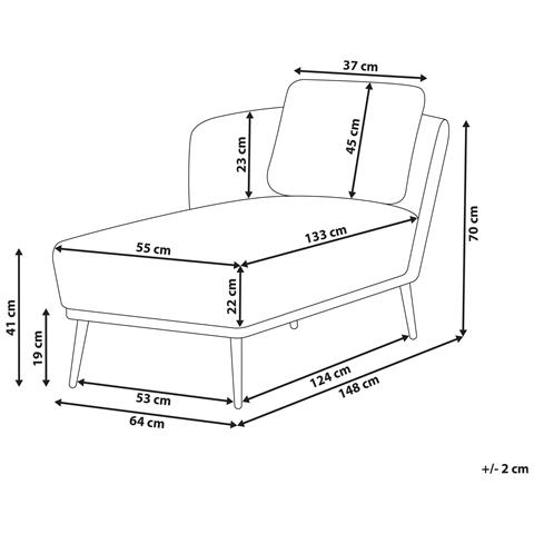 Chaise Longue Versione Destra Artheze Tessuto Verde Scuro - Foto 8