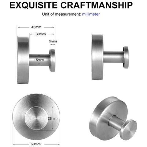 Ganci A Ventosa, Confezione Da 4 - Ganci A Ventosa Resistenti Per Cucina, Bagno Silver - Foto 2