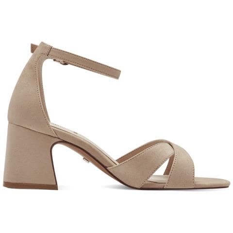 Taupe Elegant Part-open Sandals Sandali Tessile Scarpe Donna Beige Eu 37, 5-28302-42 341 - Foto 3