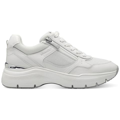 Leisure Trainers White Sneakers Pelle Scarpe Donna Bianco Eu 36, 1-23734-42 100 - Foto 2