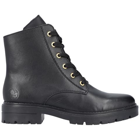 Black Casual Closed Ladies Mid Height Boots Stivaletti Pelle Scarpe Donna Nero Eu 37, Z2841-00 - Foto 3