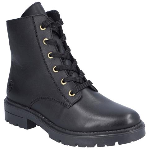 Black Casual Closed Ladies Mid Height Boots Stivaletti Pelle Scarpe Donna Nero Eu 37, Z2841-00 - Foto 1